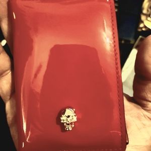 Alexander McQueen Pink Patent Leather Wallet